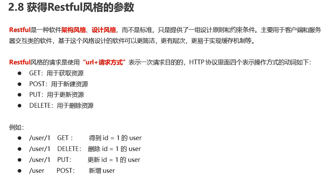 Restful风格的参数